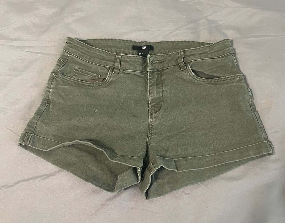 H&M Olive Green Denim Shorts